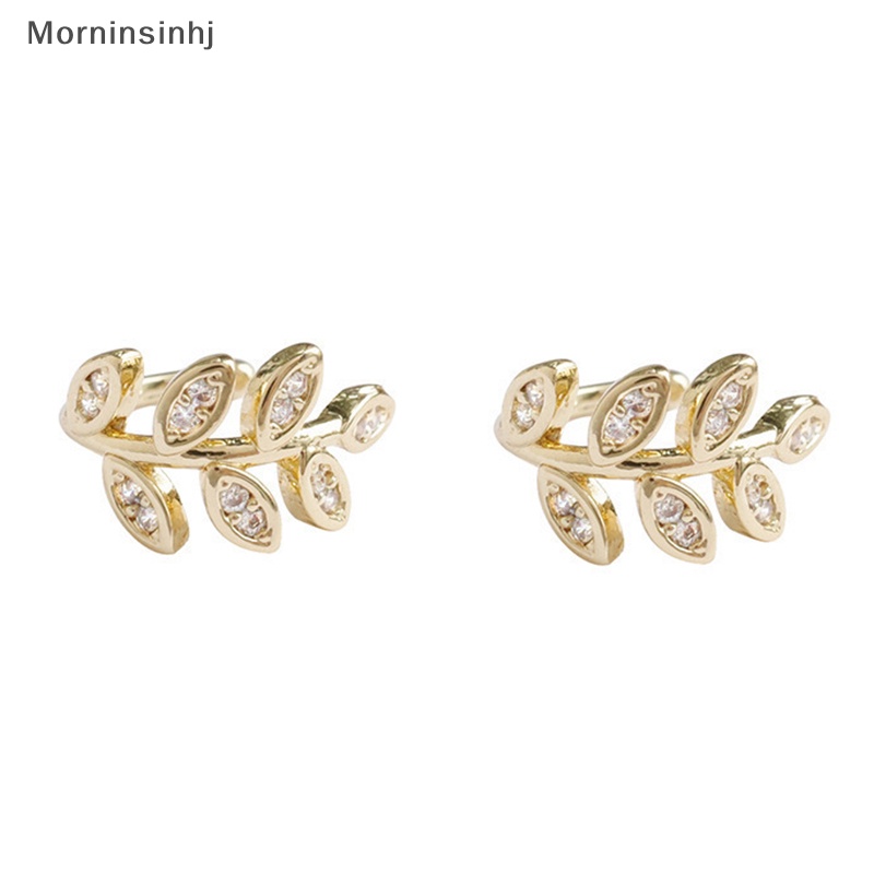 Mornin 1pc Lucu Logam Daun Earcuff Klip On Anting-Anting Untuk Wanita Perempuan Ada Tulang Rawan Palsu Anting Telinga Cincin id