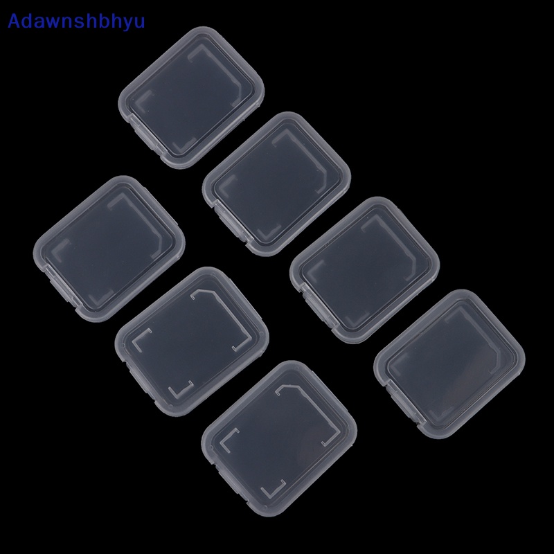 Adhyu 10PCs Transparan Standar SD SDHC Memory Card Case Holder Box Kotak Penyimpanan ID