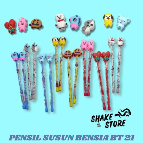 

SS PENSIL SUSUN KARAKTER // PENSIL SUSUN BENSIA KEPALA BTS // PENSIL SUSUN BENSIA FANCY BT21