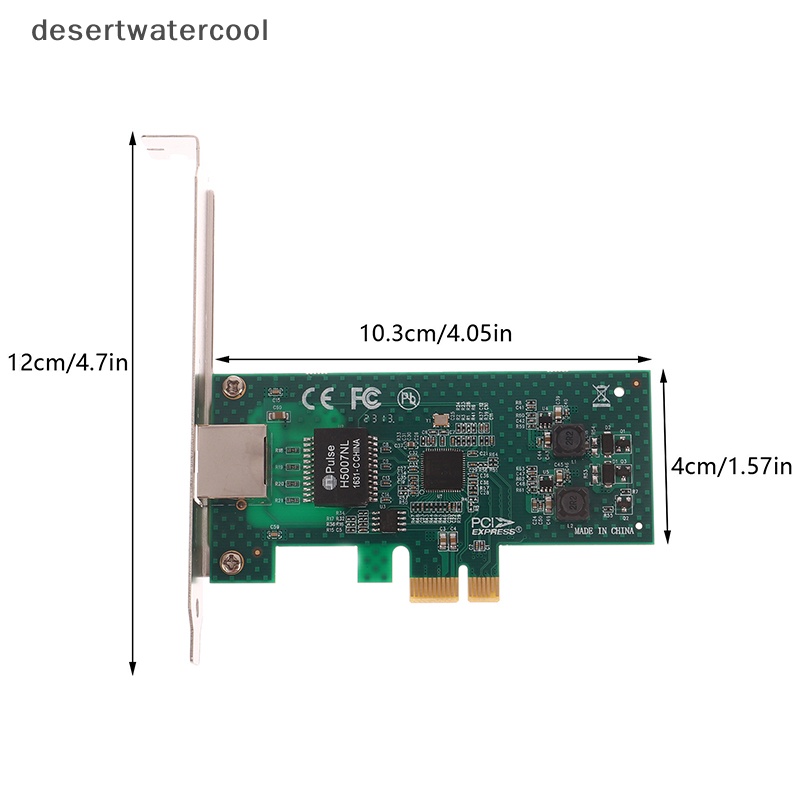 Deid 1Set 1000Mbps Gigabit Ethernet 82574L Chipset Desktop PCI-E X1 Kartu Jaringan RJ-45 LAN Adapter Converter Network Controller Martijn
