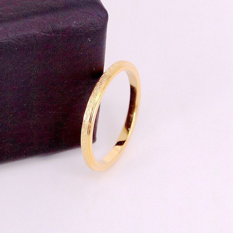 2mm Fashion Sederhana Stainless Steel Cincin Pecinta Buram