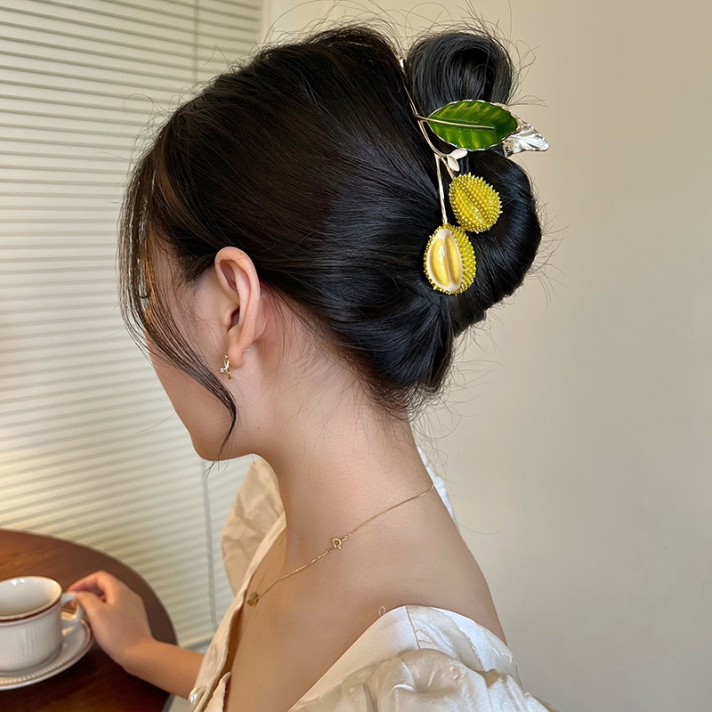 Durian Design Big Clip Hair Clip Jepit Rambut Aksesoris Rambut Korea Untuk Wanita Perempuan