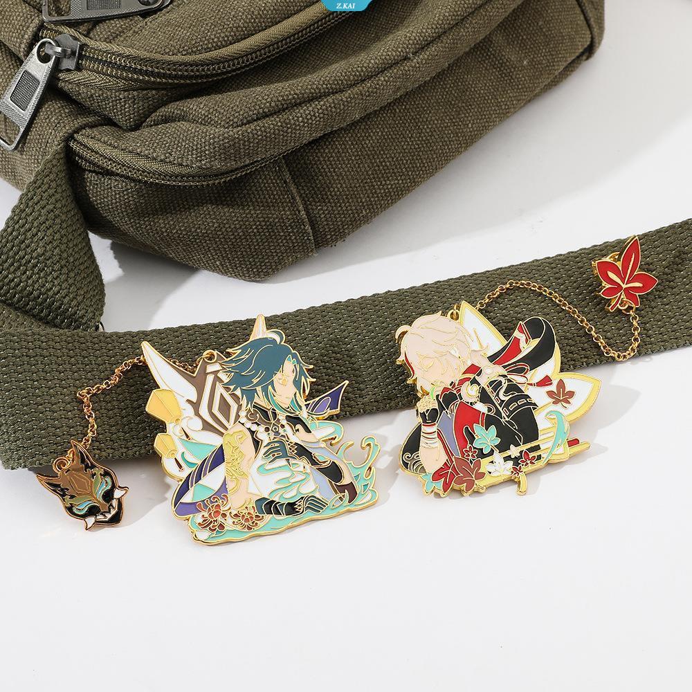 Permainan Baru Genshin Impact Traveller Tartaglia Venti Kaedehara Kazuha Cosplay Alloy Bros Pin Untuk Pakaian Ransel Lencana Dekorasi [ZK]