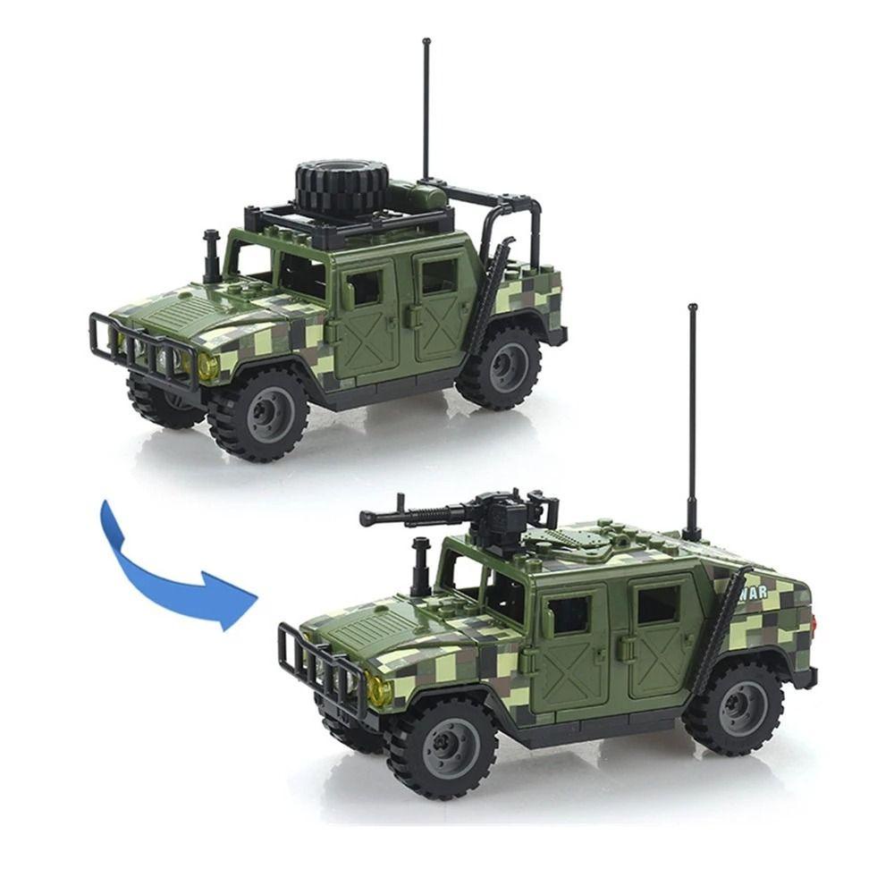 Needway Blok Bangunan Kendaraan Dekorasi Rumah Dekorasi Desktop Yang Dapat Dilepas Action Figure Mainan Hitam Hijau Army SWAT Tentara Angka Untuk Mainan Edukasi