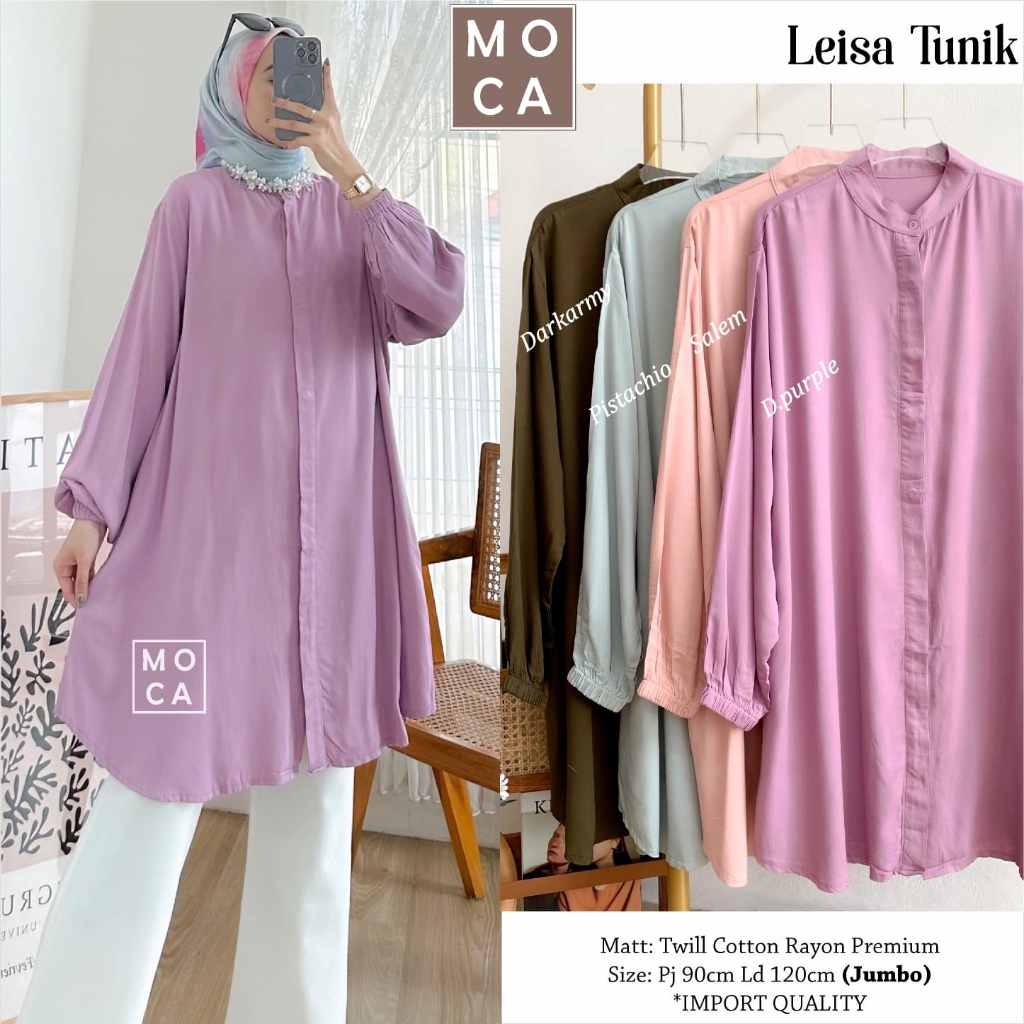 Leisa Tunik ORI MOCA | Ld120 Twill Cotton Rayon Premium