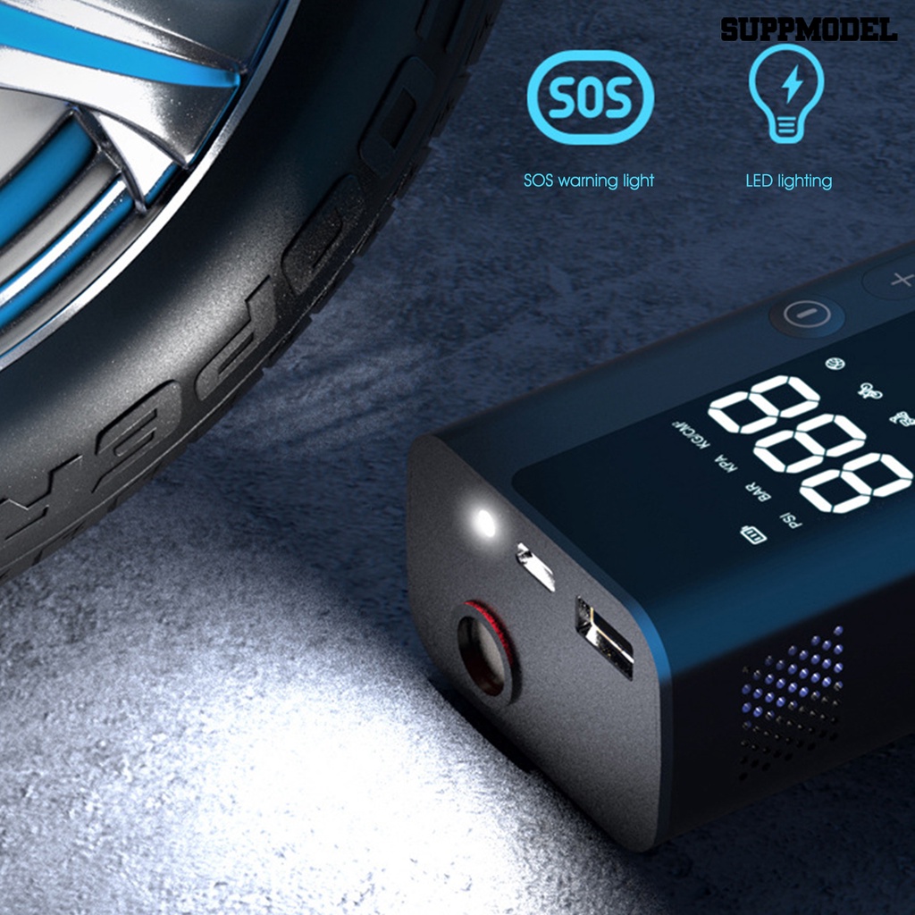 [SM]Car Pompa Angin Layar LCD Lampu LED USB Rechargeable Low Noise Waktu Siaga Lama Pengisian Cepat Cerdas Max 150PSI Pompa Udara Elektrik Untuk Mobil