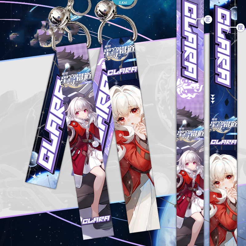 Kawaii Honkai Star Rai Anime Pontoon Keychain Charm 7th Maret Dan Heng Kafka Silver Wolf Blade Jing Yuan Bailu Arlan Siswa Ransel Kreatif Gantungan Kunci Ptoon Pesona Ornamen [ZK]