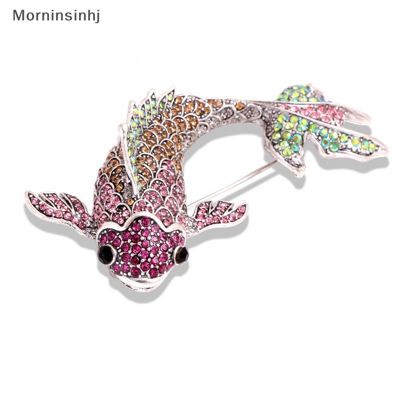 Mornin 1pc Bros Ikan Enamel Merah Untuk Wanita Pin Ikan Gurame Besar Gaya Hewan Brooch id