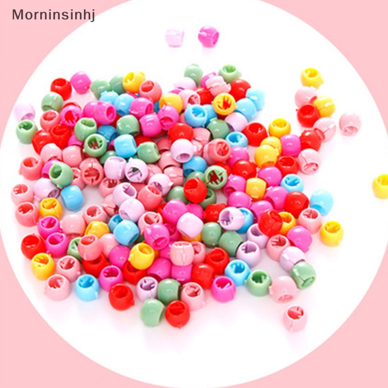 Mornin Lovely Beads Jepit Rambut Untuk Anak Perempuan Warna Permen Bahan Plastik Klip Rambut Mini Barrette id