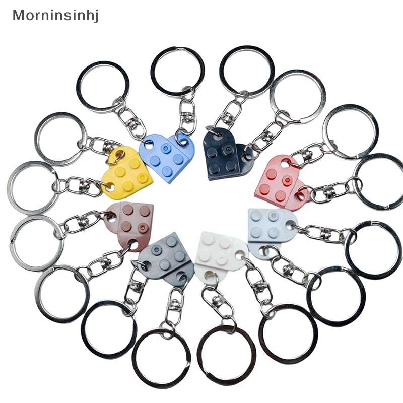 Mornin Gantungan Kunci Puzzle Bisa Disambung Dan Belah Blok Bangunan Couple Love Key Chain id