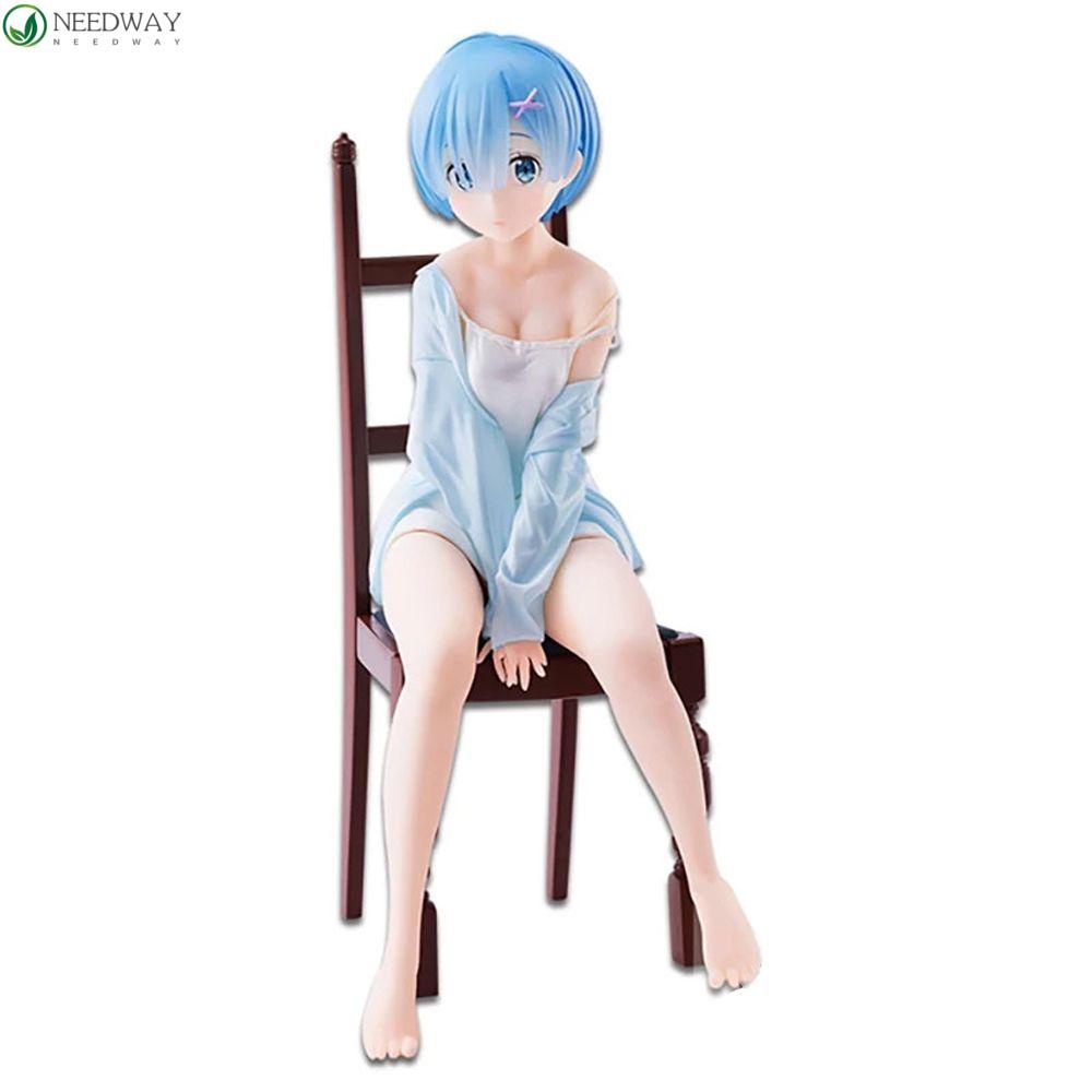 Needway Re ZERO Starting Life in An Other World Collection Mainan Untuk Hadiah Rem Anime Figure 17cm Relax Rem Action Figure