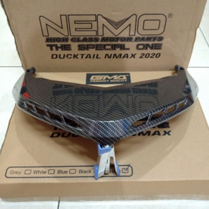 Ducktail Nmax Carbon NEMO / Sirip Lampu Belakang Stop Nmax Karbon NEMO - Nmax New TERMURAH