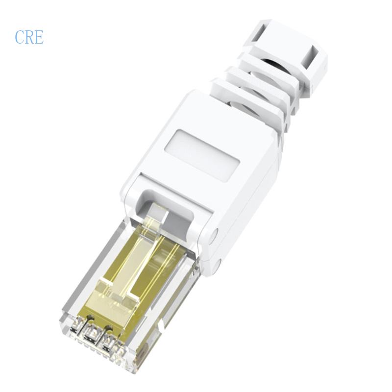 Cre Cat6 Rj45 Connector No Crimp Crystal Untuk Head Tool-free Crimping Konektor Cat6