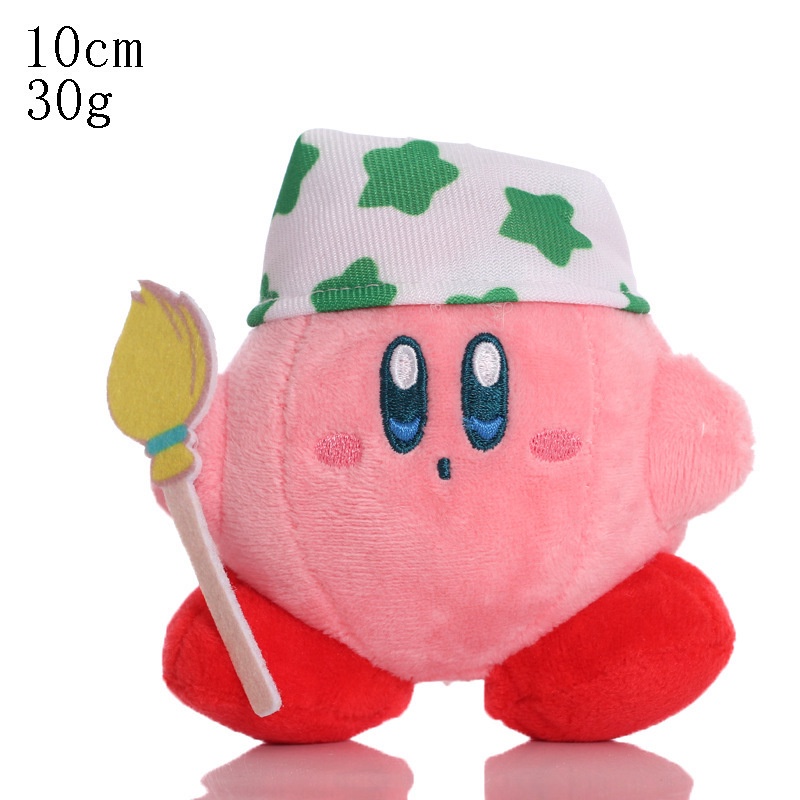 20cm 10cm Bintang Lucu Kirby Boneka Mainan Mewah Ninja Kostum Chef Pakaian Mahkota Berdandan Kirbys Boneka Mainan Lembut Untuk Anak