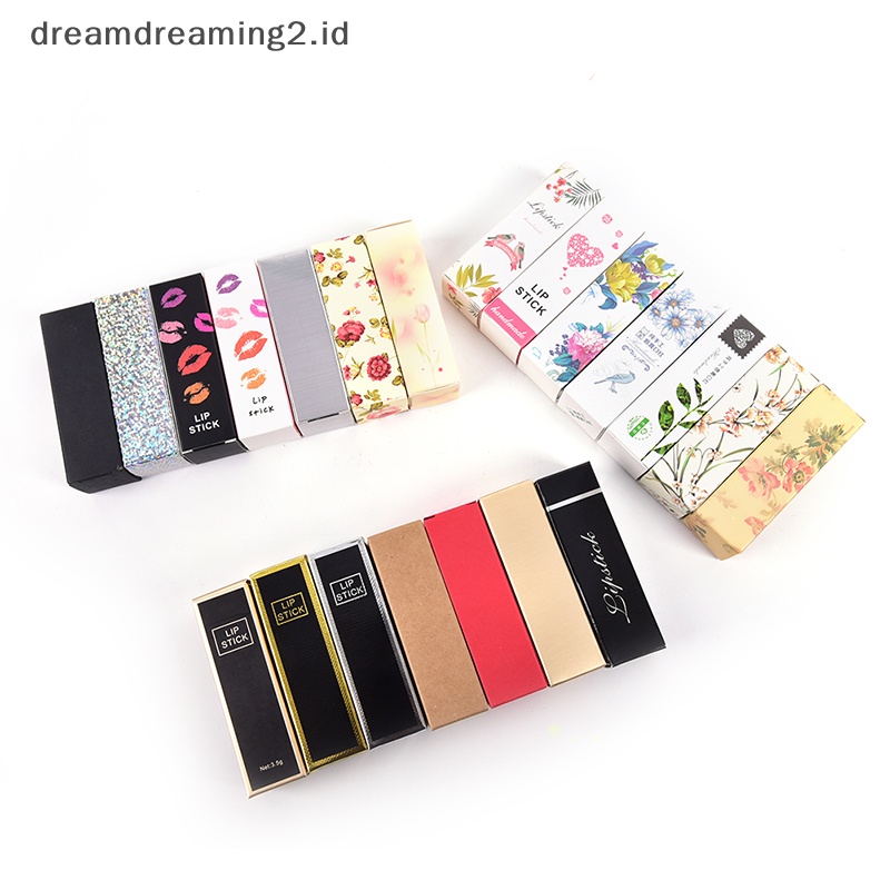 (drea) 10pcs Tabung Lip Balm Kosong Kemasan Karton Box Lip Tube DIY Paper Case Box //