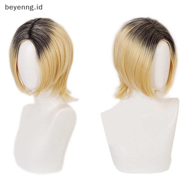 Wig Beyen Anime Haikyuu Kenma Kozume Cosplay Pendek Kuning Kostum Main Wig ID