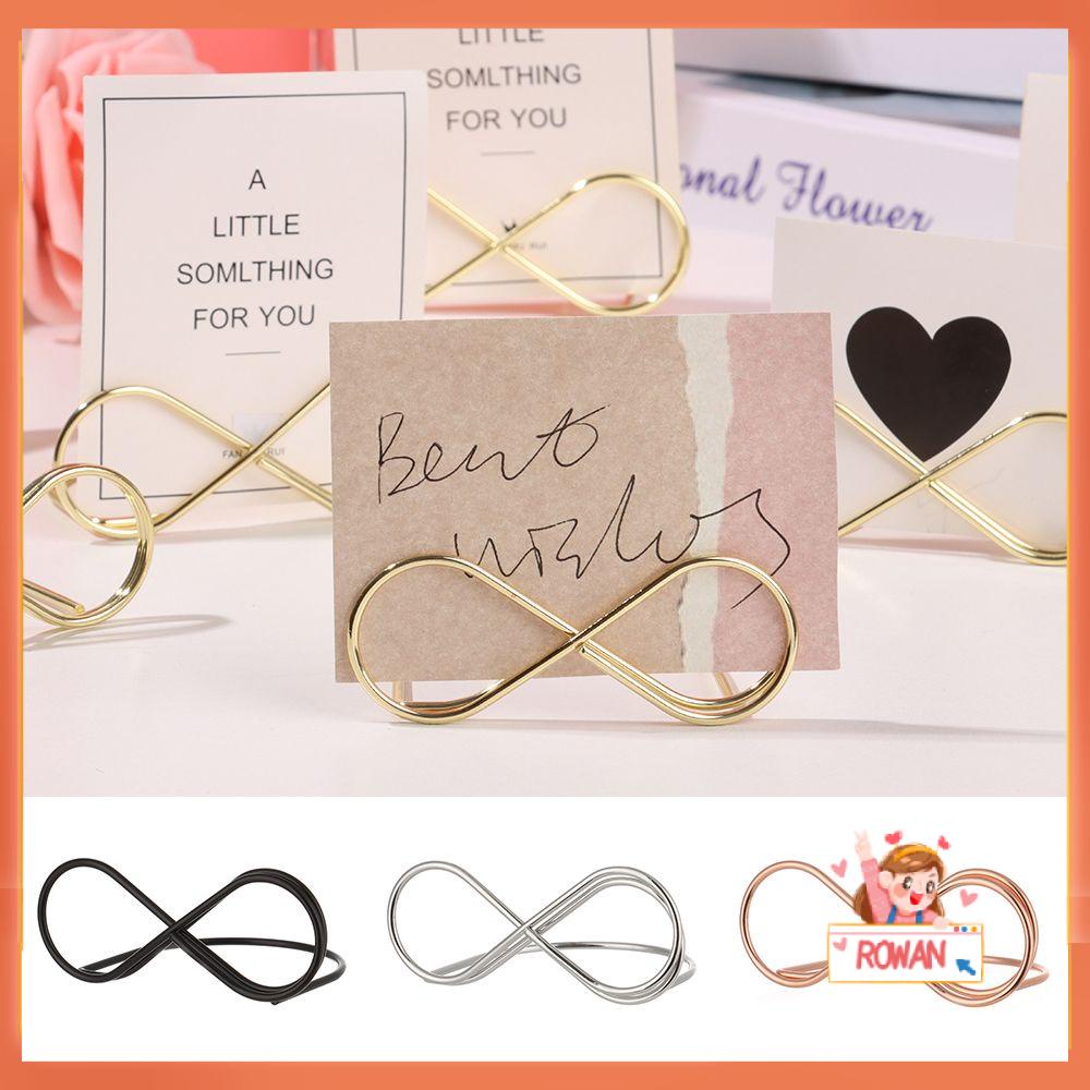 R-FLOWER 1 Pcs Nomor Meja Holder Pesta Fashion Penjepit Kertas Kartu Gambar Display Stand Perlengkapan Pernikahan Klem Berdiri