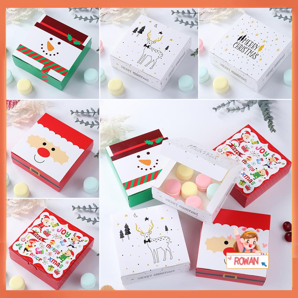 R-FLOWER Kotak Kado Natal Gift For Friend Cookie Box Snowman Printed Merry Christmas