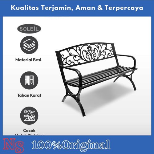 Ace - Soleil Canterbury Kursi Taman - Hitam/kursi taman