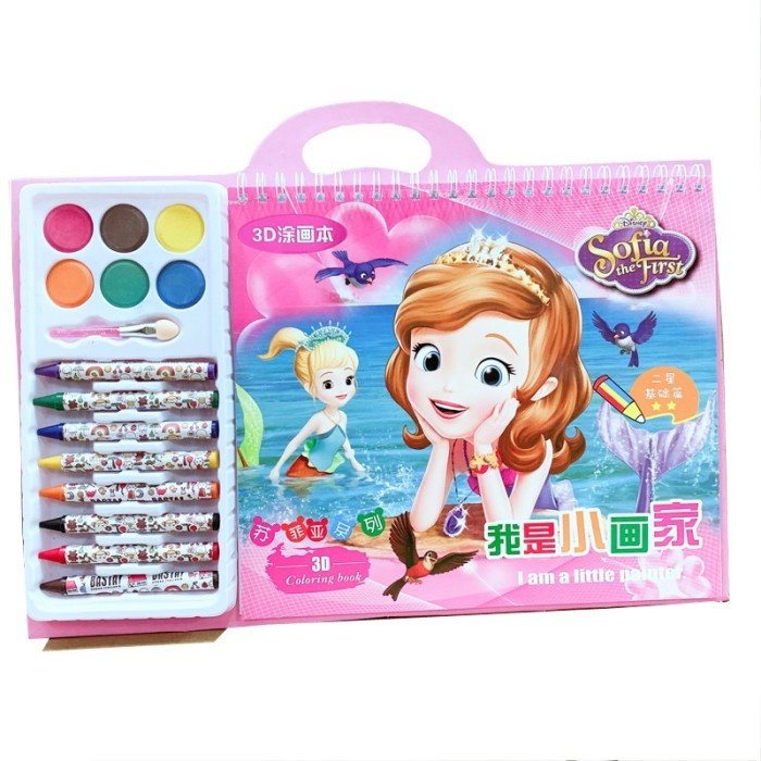 Buku Gambar Set Anak Alat Lukis Alat Mewarnai Art Set /Cat Air /Crayon Buku Gambar Karakter Cartoon