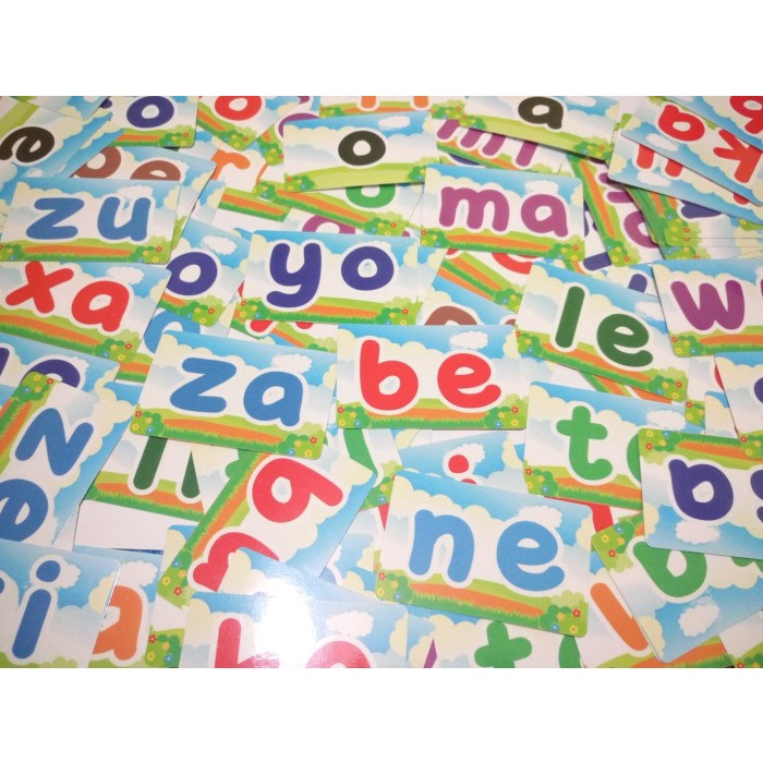 card suku kata I belajar membaca suku kata