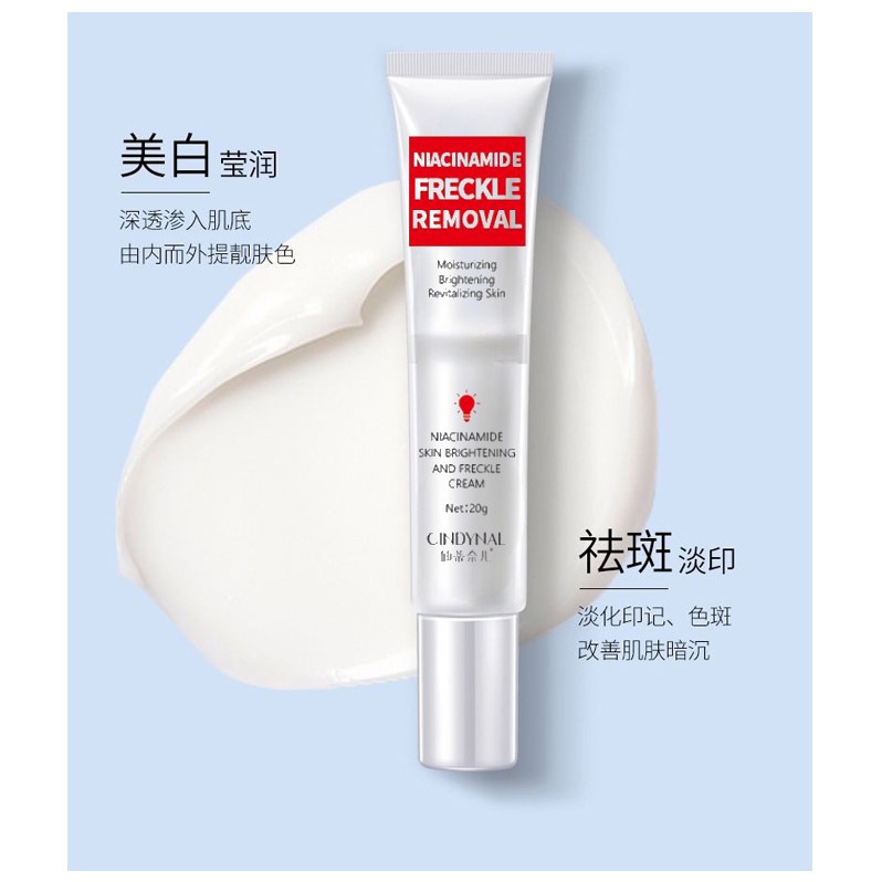 BPOM Krim Pemutih Wajah Whitening Freckle Cream Remove Dark Spots Anti Freckle CINDYNAL x YOUBUY