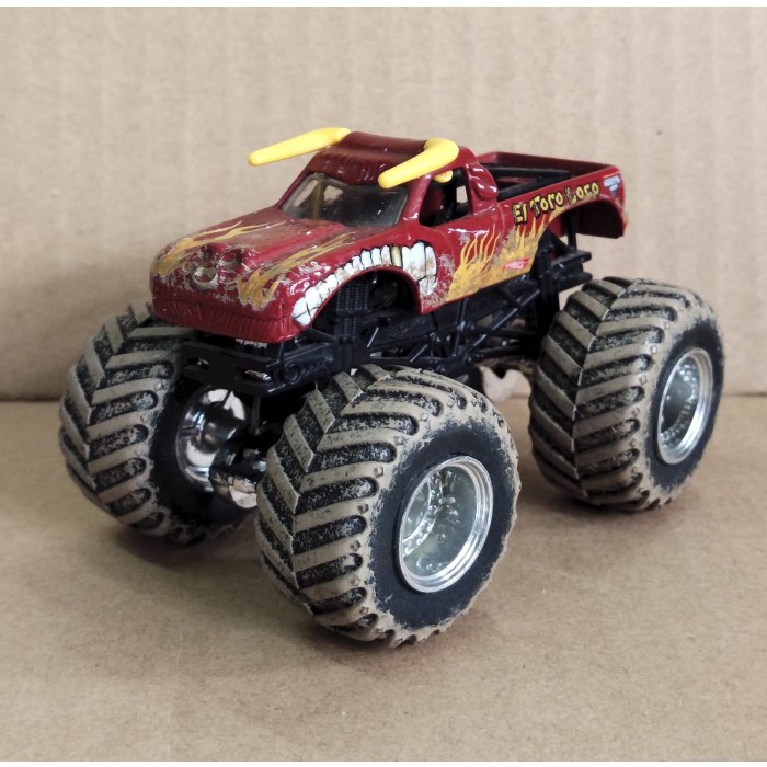 DIECAST LOSSE UNIK Hotwheels Monster Jam El Toro Loco Mud Trucks 2012 Loose Pack