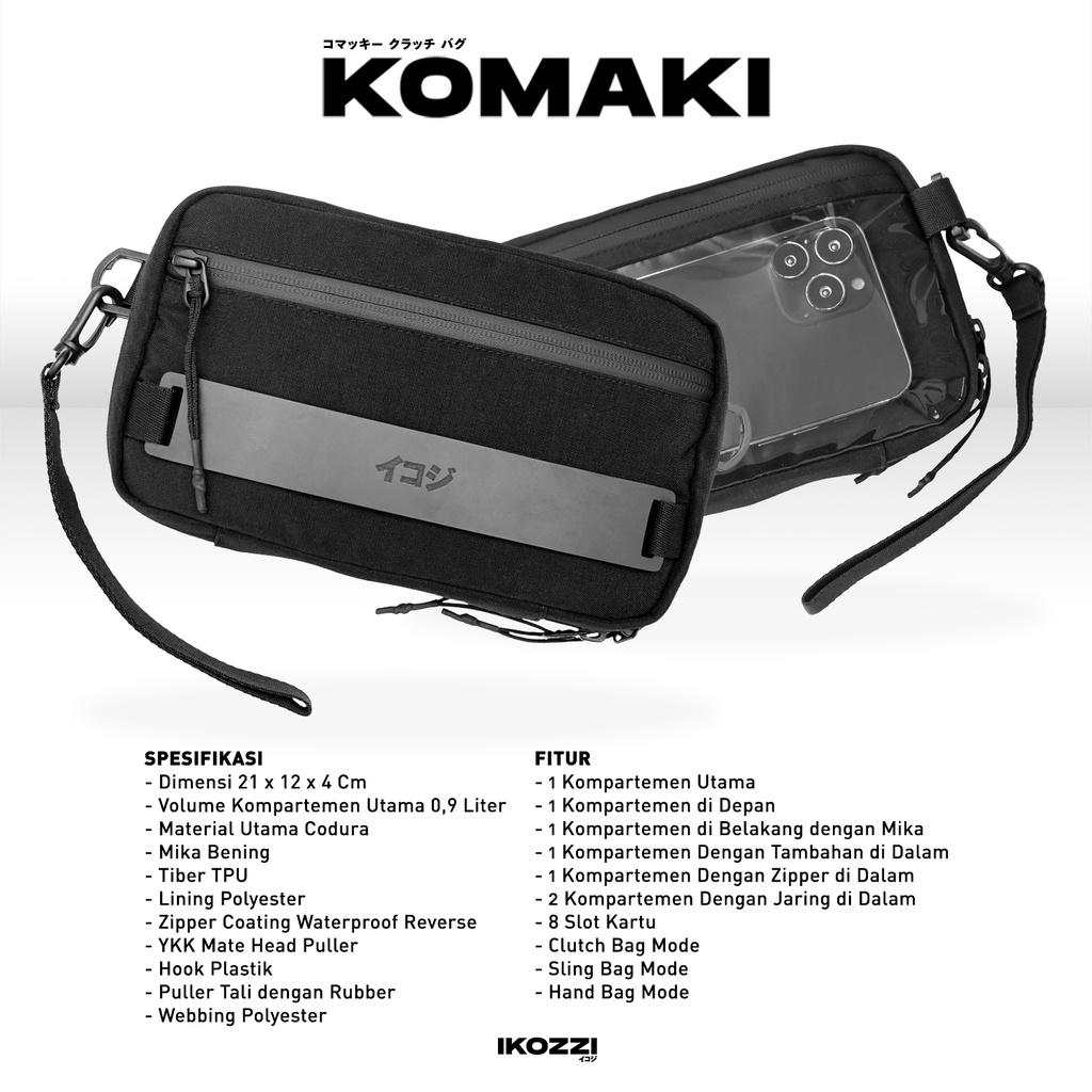 Ikozzi Komaki Clutch Bag - Sling Bag