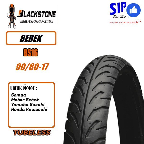 Ban Motor Bebek Blackstone BS 16 90 80 17 Tubeless Untuk Supra Jupiter