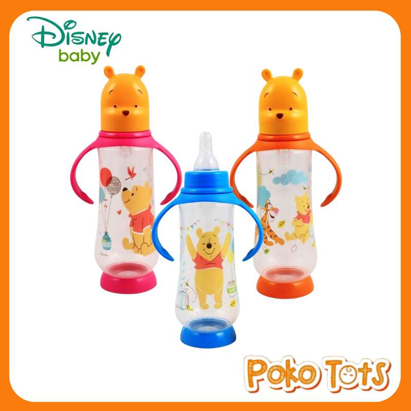 Disney Baby Feeding Bottle With Base &amp; Handle 250ml WTP03-092 Botol Minum Susu Bayi WHS