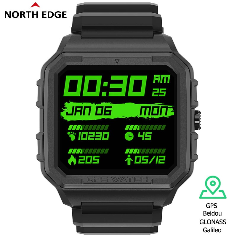 AKN88 - NORTH EDGE ALPHA PRO Health Smartwatch Built in GPS GLONASS Compass