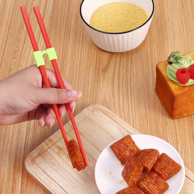 1pc Reusable Colorful Chopsticks Helper/ Holder Pelatih Sumpit China Untuk Belajar Pemula Adouts