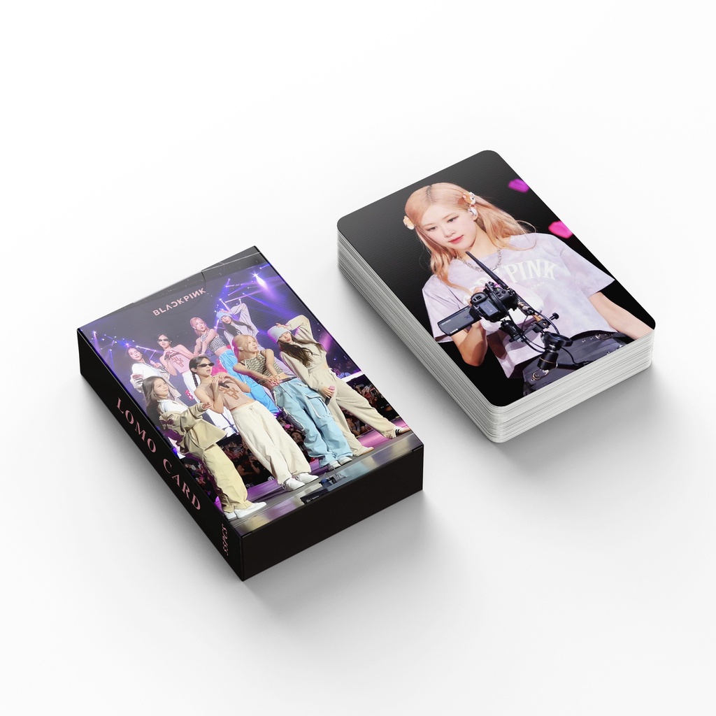 55pcs /box Hitam-Pink WORLD TOUR Photocards Album Kartu Lomo Black Pink Blink Collection Kpop Postcards