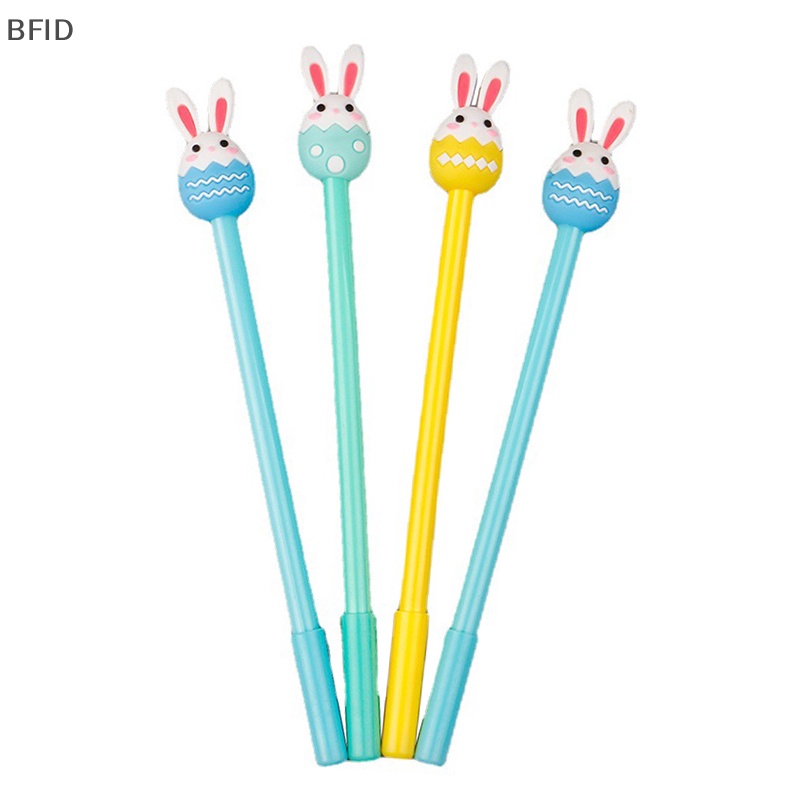 [BFID] 3pcs Kawaii Easter Day Egg Bunny Gel Pen Cute Rabbit Signat Pen 0.5mm Hitam Pena Netral Alat Tulis Kantor Sekolah [ID]