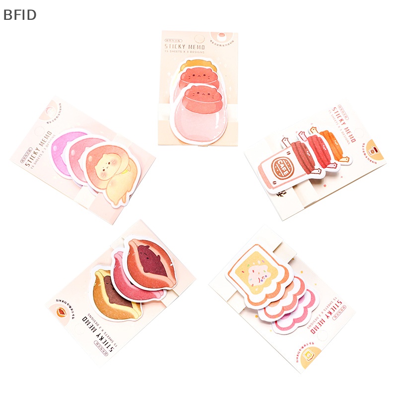 [BFID] 1set Kawaii 3lapis Animals Fox Rabbit Dog Memo Pad Lucu Sticky Notes Index Sheet Planner Stiker Dekorasi Kantor Alat Tulis [ID]