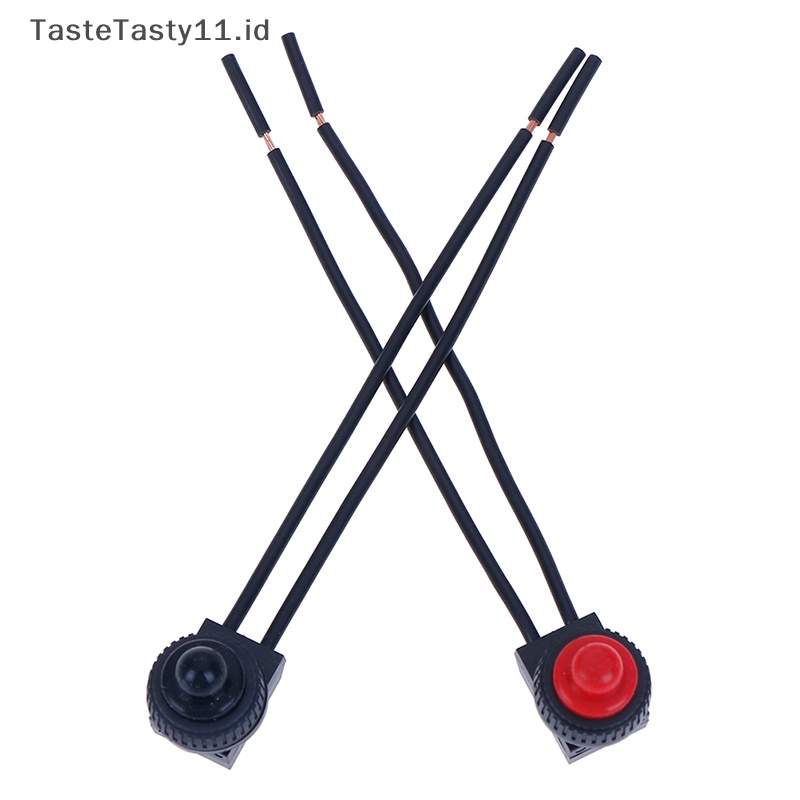 Saklar on-off tombol tekan anti air 4&quot;aste yongmasty 220v dengan kabel 4&quot; hitam .
