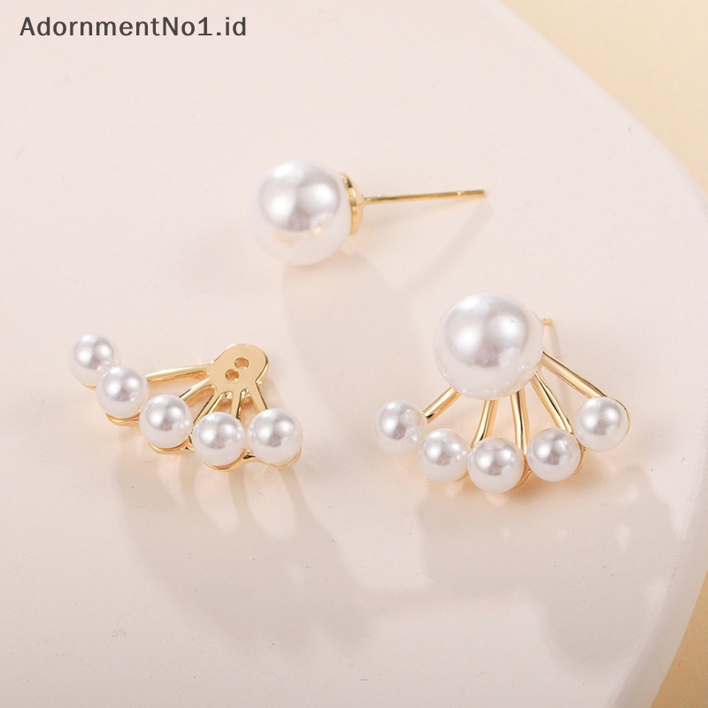 [AdornmentNo1] Kristal mutiara bunga Drop anting untuk wanita Fashion perhiasan berlian imitasi anting hadiah