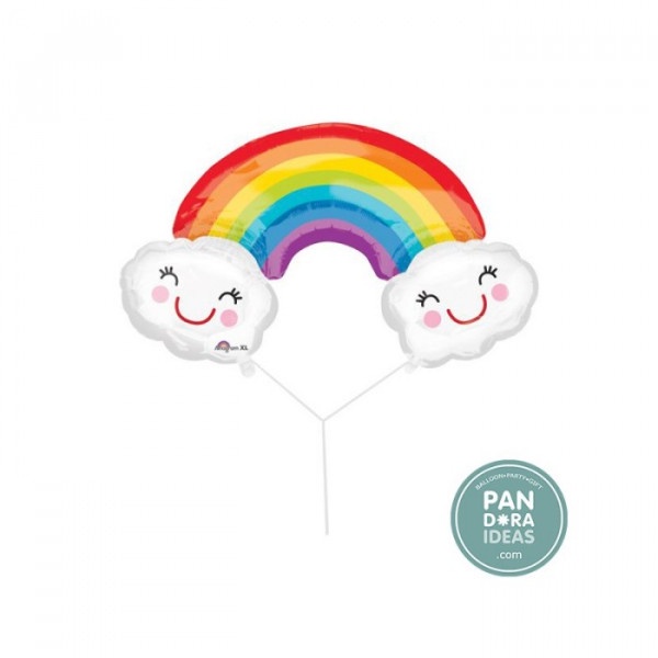 37" Supershape Rainbow Anagram Foil Balloon|Balon Foil Rainbow