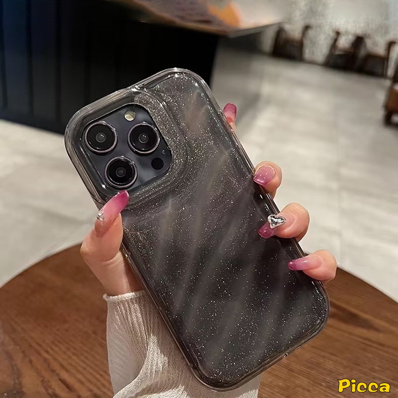 Fantasy Starry Sky Casing Pola Kerut Stereo 3D Kompatibel Untuk IPhone 7Plus XR 7 8 6S 6 Plus 11 13 12 14 Pro MAX X XS MAX SE 2020warna Gradasi Kartu Laser Mewah Soft Cover