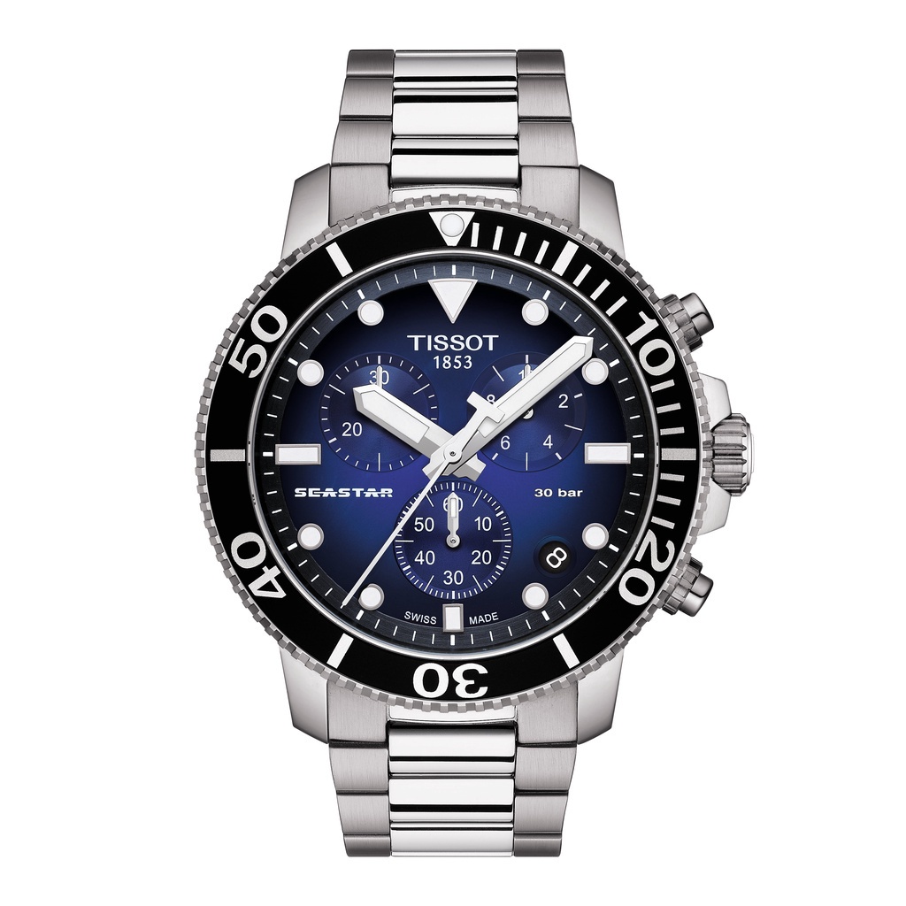 Tissot Seastar 1000 Chronograph Blue Dial 45mm Jam Tangan Pria - T1204171104101