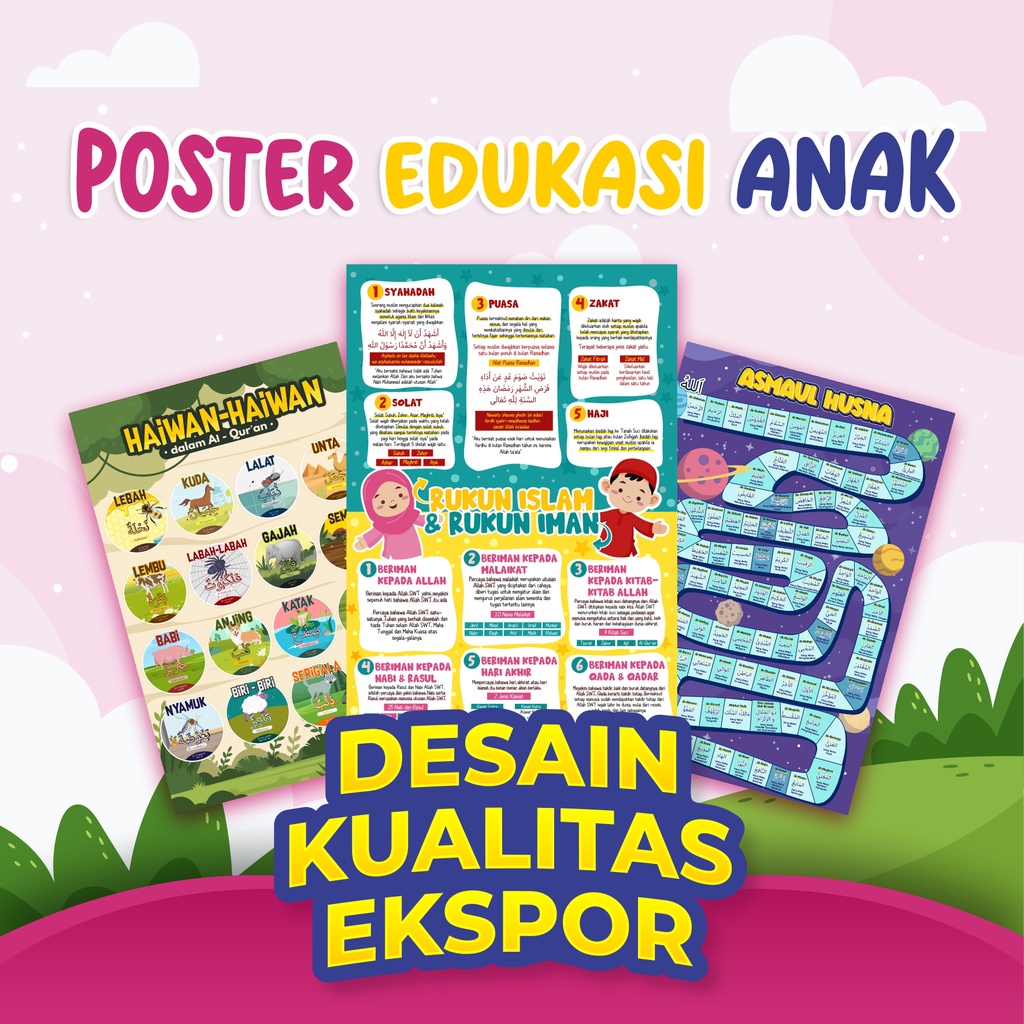

Poster Edukasi Anak / Bergambar / Desain Kualtias Ekspor