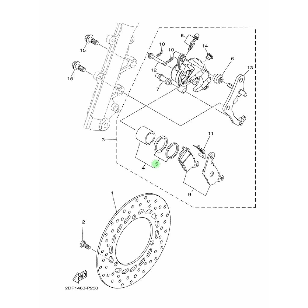 SIL SEAL PISTON KALIPER CALIPER DEPAN NMAX N MAX AEROX 155 LEXI ORIGINAL YGP 5YP-F5803-50