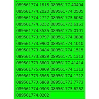 Kartu Nomor / Nomer Cantik 4G Three / Tri / 3 1GB 25K