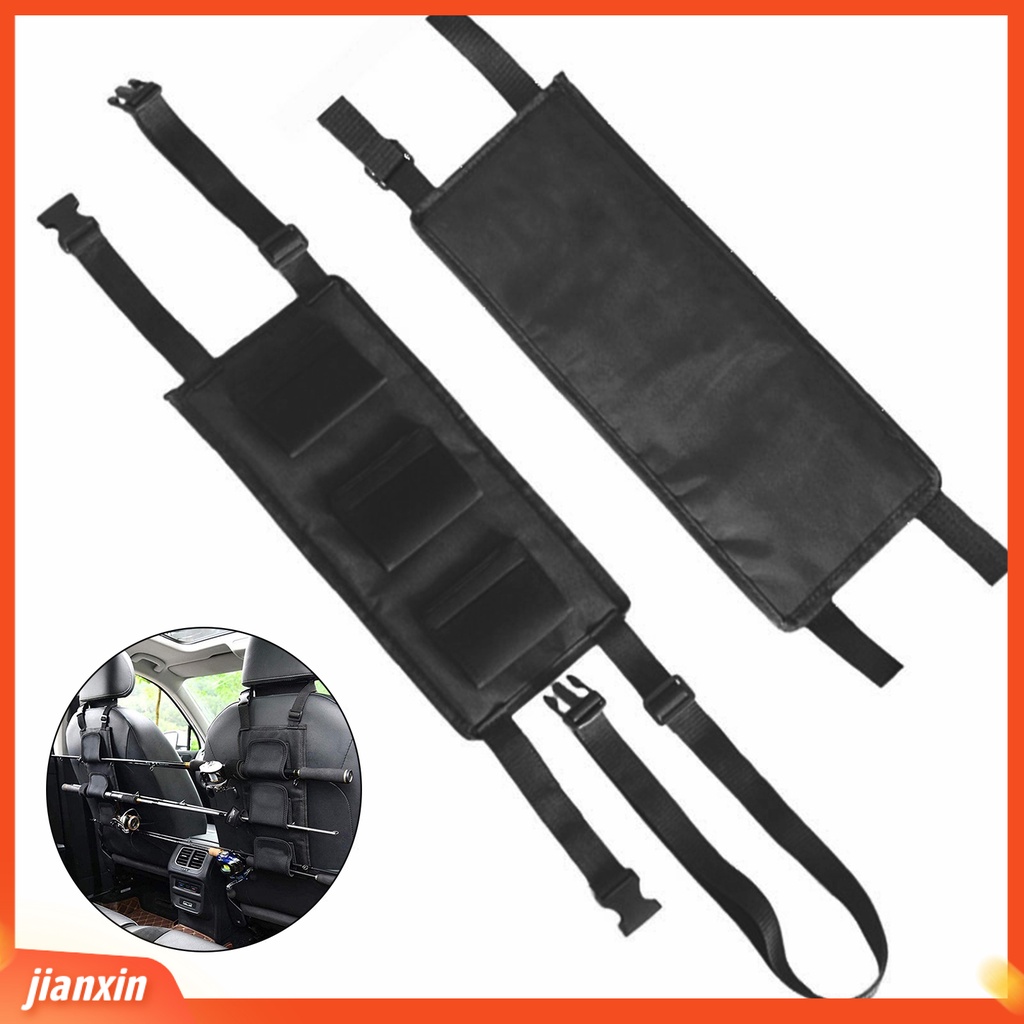 (In Stock) 2Pcs Kursi Belakang Mobil Tongkat Pancing Tiang Holder Dasi Tali Tetap Kantong Penyimpanan