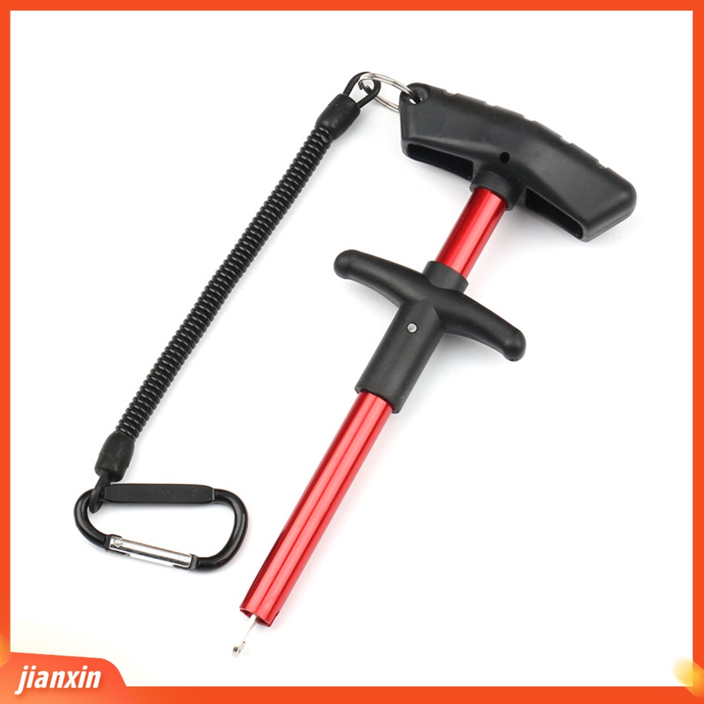 (In Stock) Portable T Shaped Fishing Lure Hook Remover Detacher Alat Dengan Tali Anti Hilang
