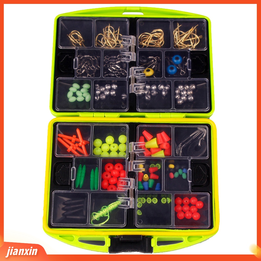 (In Stock) Fishing Tackle Swivels Jig Hook Sinker Manik-Manik Mengambang Klip Memimpin Aksesoris Kotak