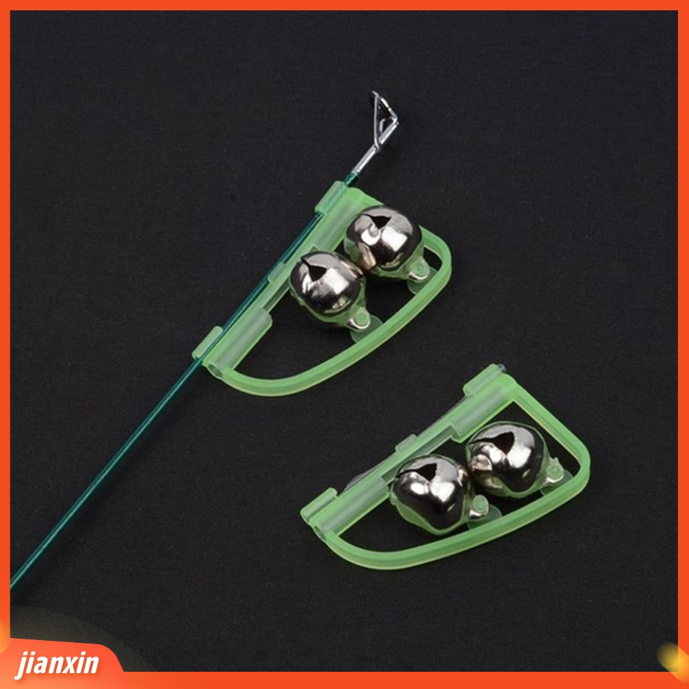(in Stock) 5Pcs Fluorescent Glow in Dark 2bells Alarm Pancing Alert Alat Aksesoris