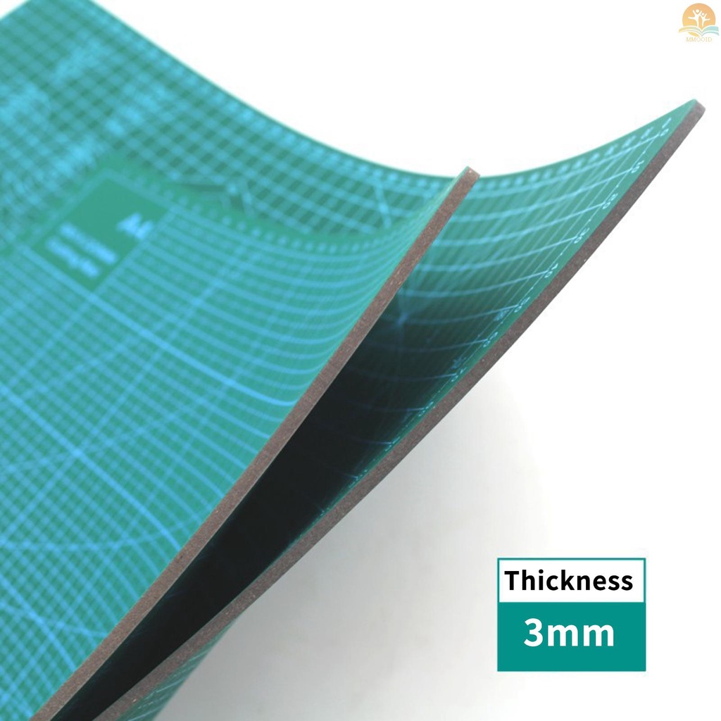 In Stock A4 Self Healing Cutting Mat Talenan PVC Dua Sisi Non-slip Dengan Grid Lines Angles Design Tebal 3mm Untuk Proyek Scrapbooking Art &amp; Craft