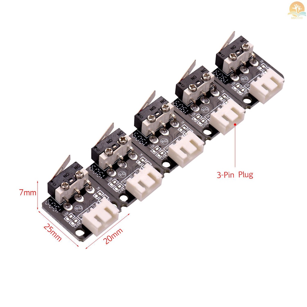 In Stock 5pcs Suku Cadang Printer 3D Endstops Limit Switch 3Pin Untuk Printer CR-10 Seri Ender-3 3D