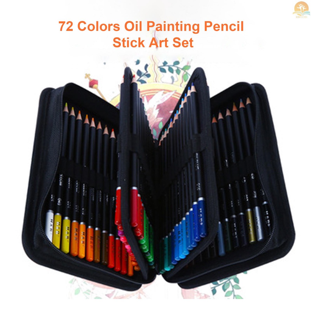 In Stock H&amp;B 72warna Stik Pensil Lukisan Cat Minyak Art Set Kit Inti Lembut Berbasis Minyak Untuk Anak Kids Dewasa Gambar Artis Bergambar Mewarnai Sketsa Kaligrafi Portable Masa Kini G